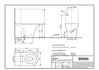 TOTO MH Stand-WC CW161Y tief mit Tornado-Flush, Abgang waagrecht weiß – Bild 4
