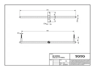TOTO MH Brausestange VH10060U 87,5cm chrom – Bild 3