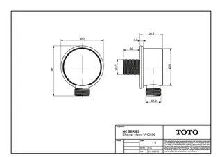 TOTO Wandanschlussbogen VHC500 1/2' chrom – Bild 3