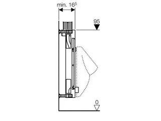 Geberit Kombifix Urinal Universal-Element, 98 cm, Betätigung von oben – Bild 3