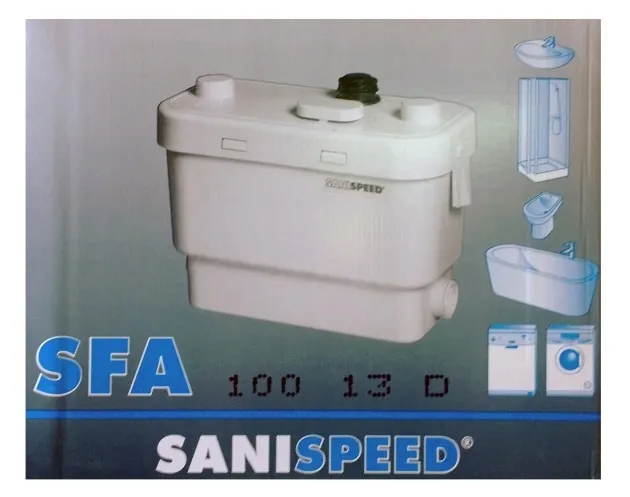 SFA SaniSpeed Hebeanlage zum Anschluss an Wasch- u. Spülmaschine, Badewanne, Bidet