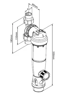 SYR DUO FR Rückspülfilter DN 25 ( 1" ), ohne Druckminderer – Bild 2