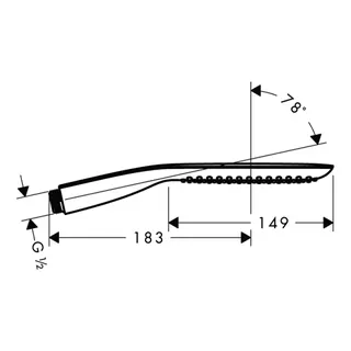 Hansgrohe PuraVida 120 Stabhandbrause 1jet – Bild 2