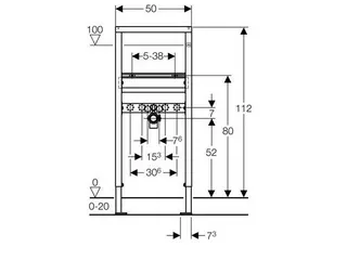 Geberit Duofix Basic Element für Waschtisch Einlocharmatur – Bild 2