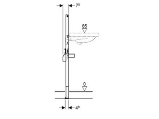 Geberit Duofix Basic Element für Waschtisch Einlocharmatur – Bild 3