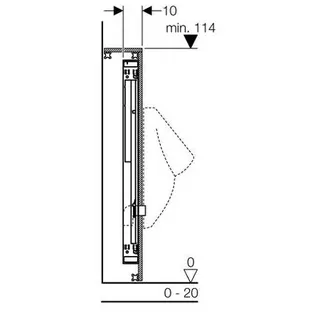 Geberit GIS Urinal, min. 114 cm, für AP-Druckspüler – Bild 3