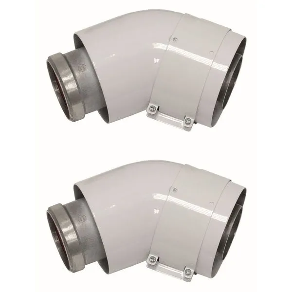 Vaillant Bogen 45 Gr 60/100 mm 2 Stück konzentrisch Aluminium