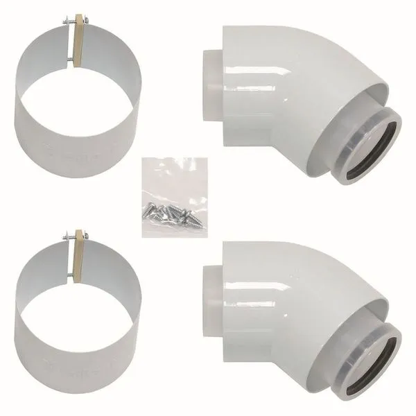 Vaillant Bogen 45 Gr 60/100 mm 2 Stück konzentrisch PP