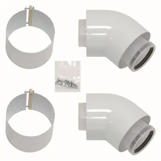 Vaillant Bogen 45 Gr 60/100 mm 2 Stück konzentrisch PP