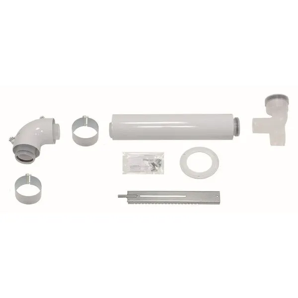 Vaillant Basis-Anschluss-Set 60/100 mm PP konzentrisch an Abgas DN 80 im Schacht