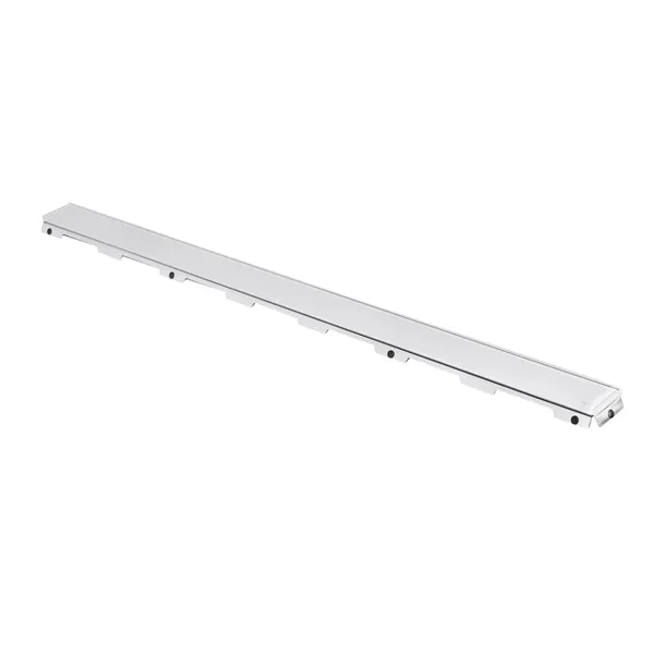 TECE Drainline Rost, Glas weiß/Edelstahl poliert