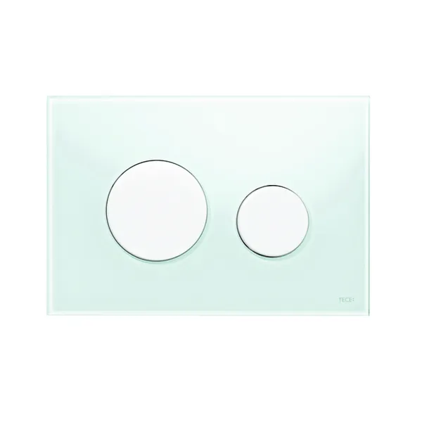 TECE Loop WC Betätigungsplatte Glas grün, Tasten weiß