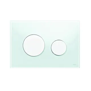 TECE Loop WC Betätigungsplatte Glas grün, Tasten weiß