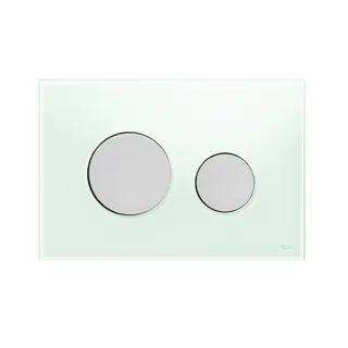 TECE Loop WC Betätigungsplatte Glas grün, Tasten Chrom matt