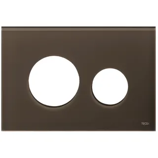 TECE Loop Blende für WC-Betätigung Glas kaffeebraun