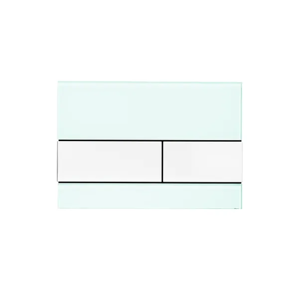 TECE Square WC Betätigungsplatte Glas grün, Tasten weiß