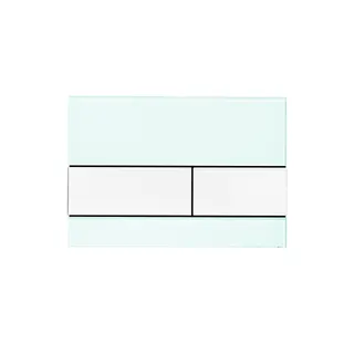 TECE Square WC Betätigungsplatte Glas grün, Tasten weiß