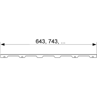 TECE Drainline Designrost "steel II", Edelstahl gebürstet – Bild 2