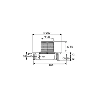 TECEdrainpoint S 112 Ablaufset superfl. Seal System Univ.fl. Edelst. Rostrahmen – Bild 2