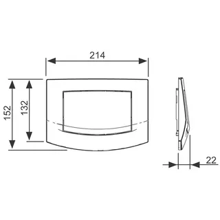 TECE Antibac WC Betätigungsplatte Einmengen-TK weiß antibac – Bild 2