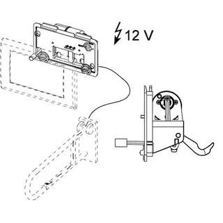 TECE Planus WC-Fernauslösung kabelgebund. Elektrotaster 230/12V Netz – Bild 2