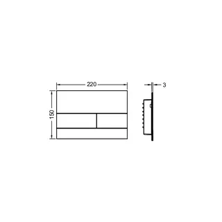 TECEsquare WC Betätigungsplatte Metall chrom glänzend – Bild 2