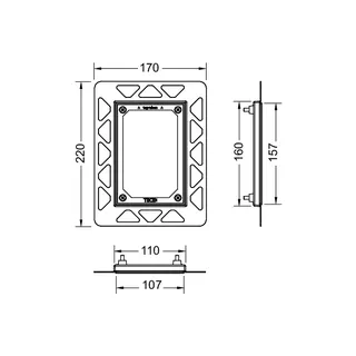 TECEfilo Einbaurahmen Chrom glänzend für flächenbündige Montage – Bild 2