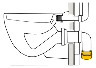 Haas Übergangsstück für PE-Wand-WC Anschlussbogen,verschweißbar, Nr.3980 – Bild 2