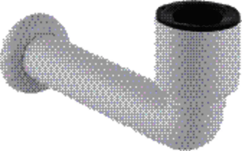 Geberit Urinal-Anschlussbogen Kunststoff 152.231 90Gr. mit Wandrosette