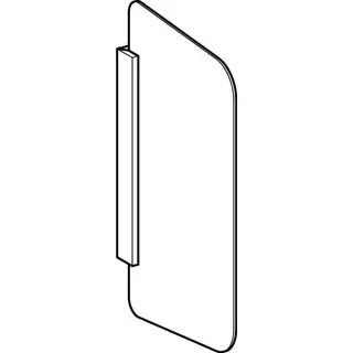 Geberit Urinaltrennwand Glas rechteckig anthrazit – Bild 3