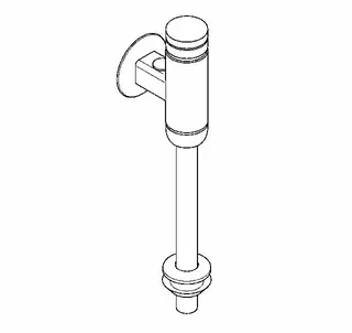 Aquarotter Urinalspüler, AQUALINE, hydr., DN15, Aufputz – Bild 2