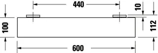 Duravit Glasablage 600 mm Karree Glas matt – Bild 4