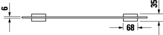 Duravit Glasablage 600 mm Karree Glas matt – Bild 5