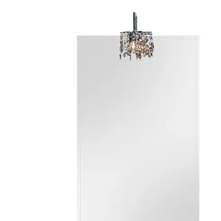 Eura-Facettespiegel Mod.300001 40x77cm mit 1 Leuchte 63, Swarovski-Kristallen