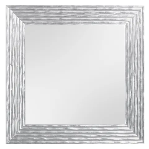 Eura Stilspiegel mit Holzrahmen 700x700mm,Medigliani silber, Nr.170026