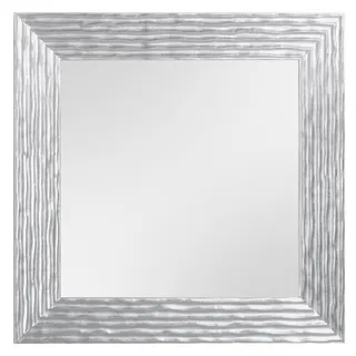 Eura Stilspiegel mit Holzrahmen 700x700mm,Medigliani silber, Nr.170026