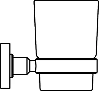 Ideal Standard Zahnputzbecher IOM aus Klarglas Chrom – Bild 2