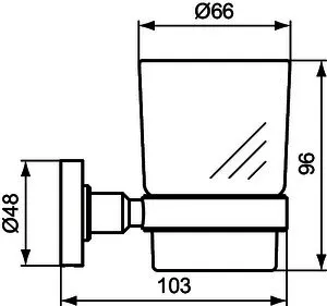 Ideal Standard Zahnputzbecher IOM aus Klarglas Chrom – Bild 3