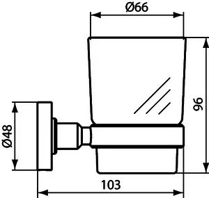 Ideal Standard Zahnputzbecher IOM satiniertem Glas Chrom – Bild 3