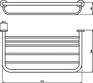 Ideal Standard Badetuchablage IOM 570mm, Chrom – Bild 3