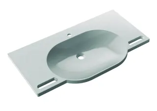 HEWI Waschtisch, B:1000mm, T:550mm, alpinweiß, ohne Überlauf, 1 HL