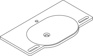 HEWI Waschtisch, B:1000mm, T:550mm, alpinweiß, ohne Überlauf, 1 HL – Bild 4