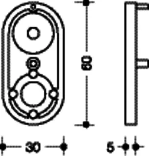 HEWI Fußscheibe 5mm für Spiegelhalter, 477.01.100 und 800.01.10090 signalweiß – Bild 3