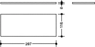 HEWI Glasplatte Ser 477 aus Klarglas, 287mm breit – Bild 5
