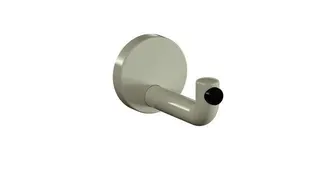 HEWI Wandhaken Ser 477 d:70mm, Türpuffer schwarz reinweiß – Bild 2