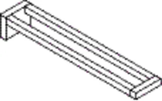 HEWI Handtuchhalter Sys 100, chrom, L:490mm, B:90mm – Bild 5