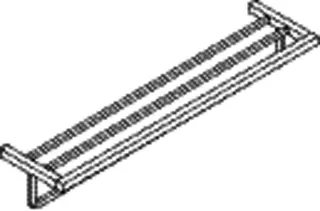 HEWI Badetuchablage Sys 100, chrom, Breite: 602mm – Bild 5