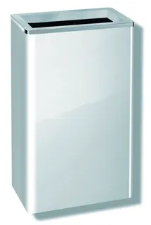 HEWI Papierabfallbehälter, Edelstahl, weiß beschichtet, 25 Liter
