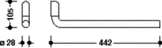 HEWI Handtuchhalter Ser 477, einarmig stahlblau – Bild 5