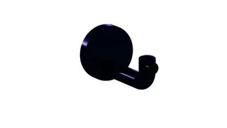 HEWI Wandhaken Ser 477 d:70mm, Türpuffer schwarz stahlblau – Bild 2